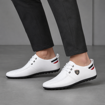 Zapatos Informales con Cordones y Costuras Visibles