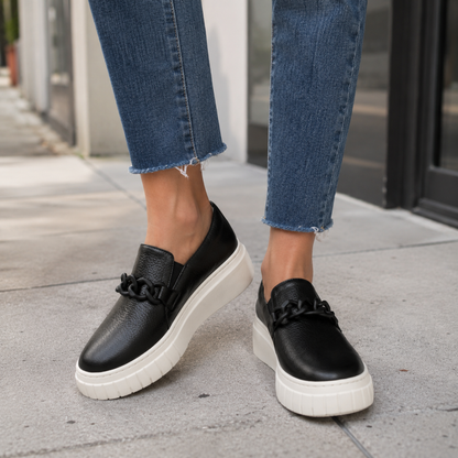 Mocasines Slip-On con Cadena y Suela Elevada®