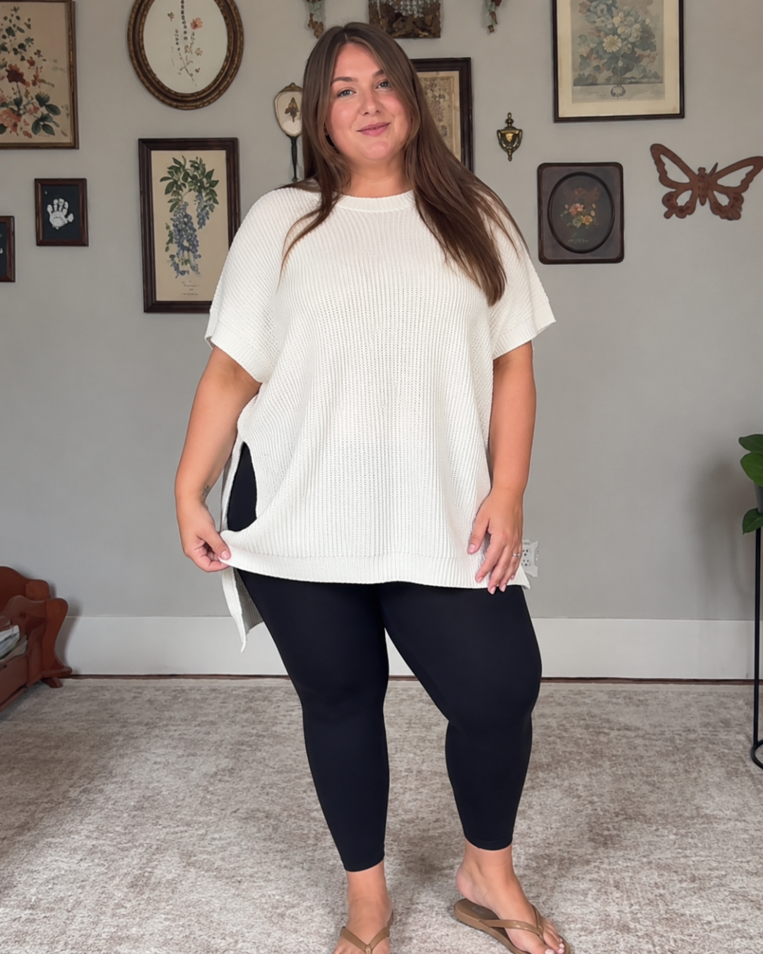 Blusa Oversize Acanalada de Caída Suave®