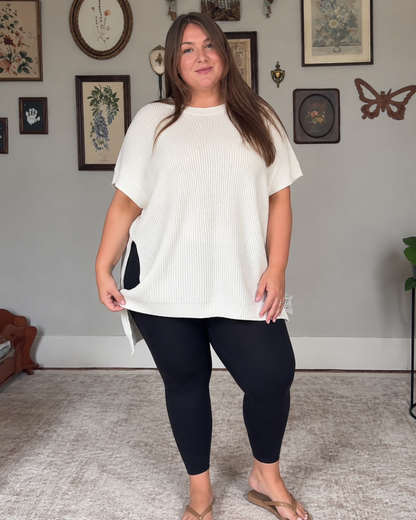 Blusa Oversize Acanalada de Caída Suave®