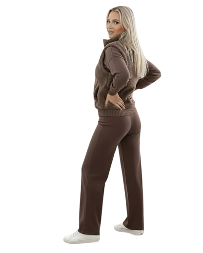 Conjunto de Punto de Lujo de 3 Piezas para Máxima Comodidad Para Mujer