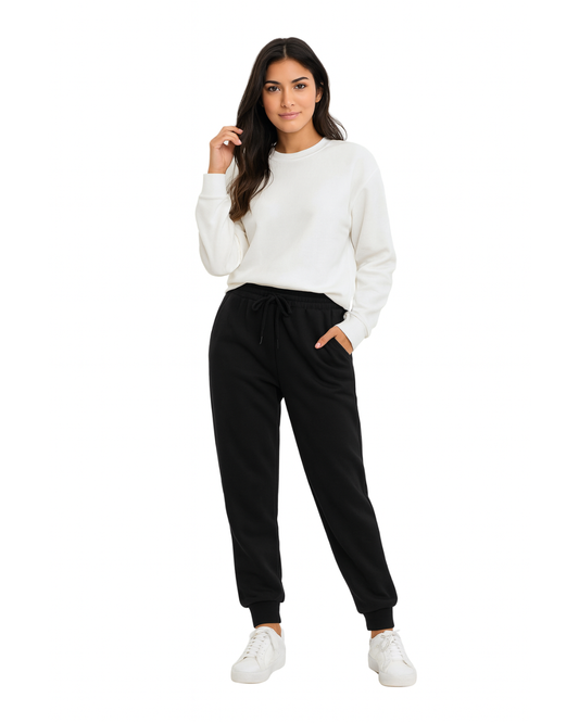 Pantalones de Chándal Holgados con Forro Polar para Mujer