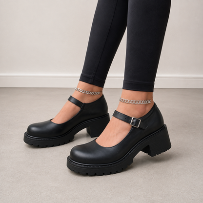 Zapatos con Tacón Ancho y Hebilla Ajustable®