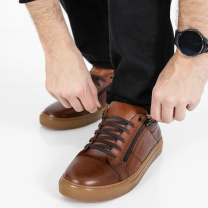 Zapatillas casual de piel con cremallera®