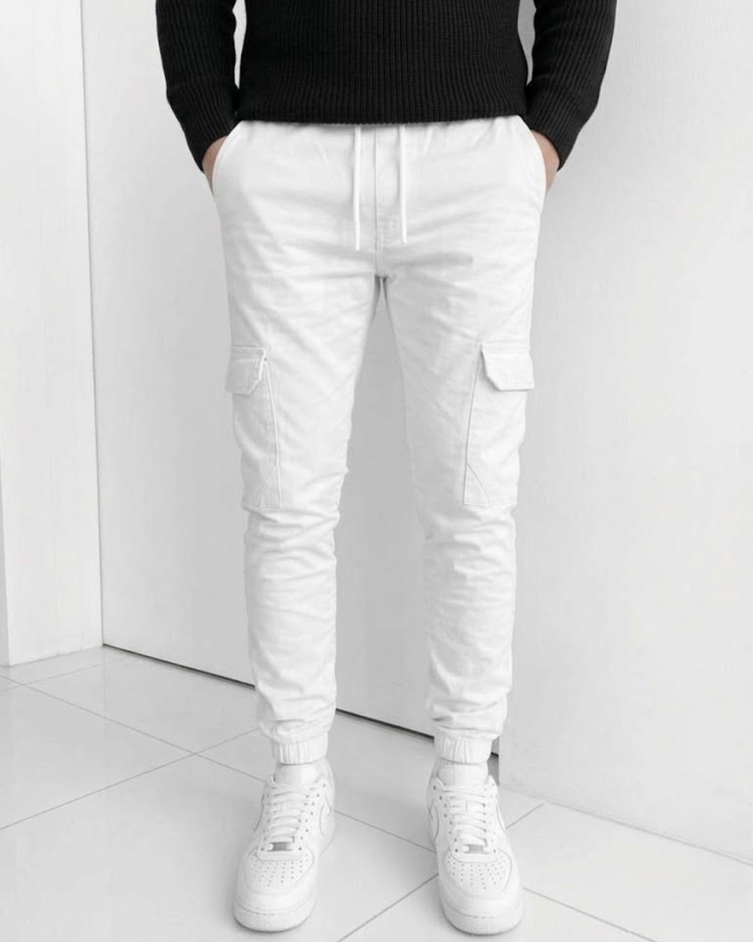 Pantalones Texas Cargo Tipo Jogger de Estilo Urbano