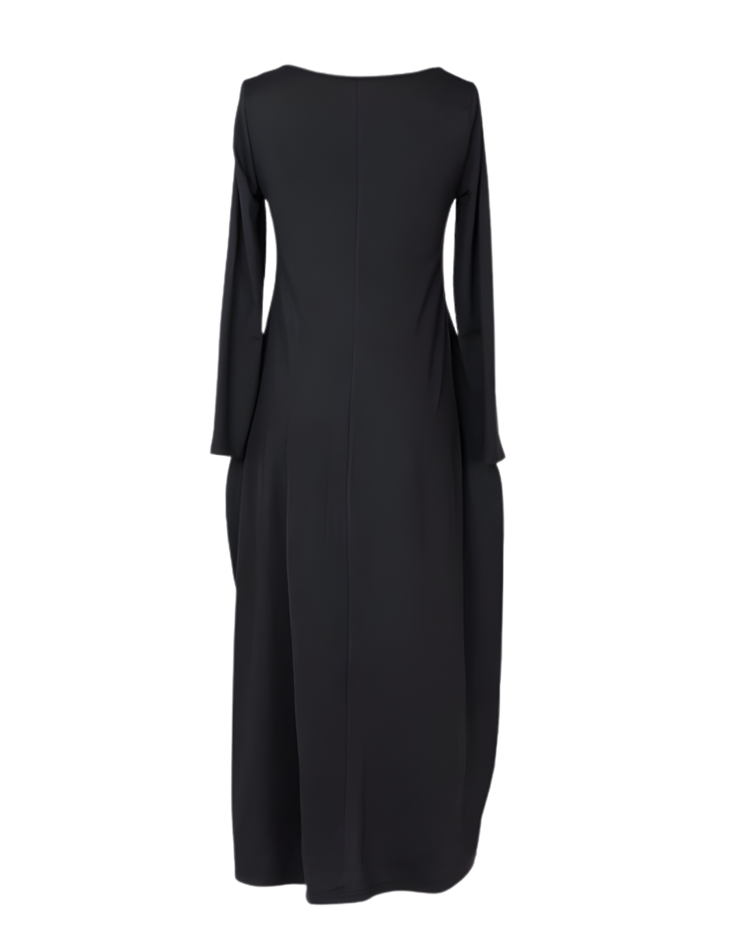 Vestido Negro Clásico de Manga Larga