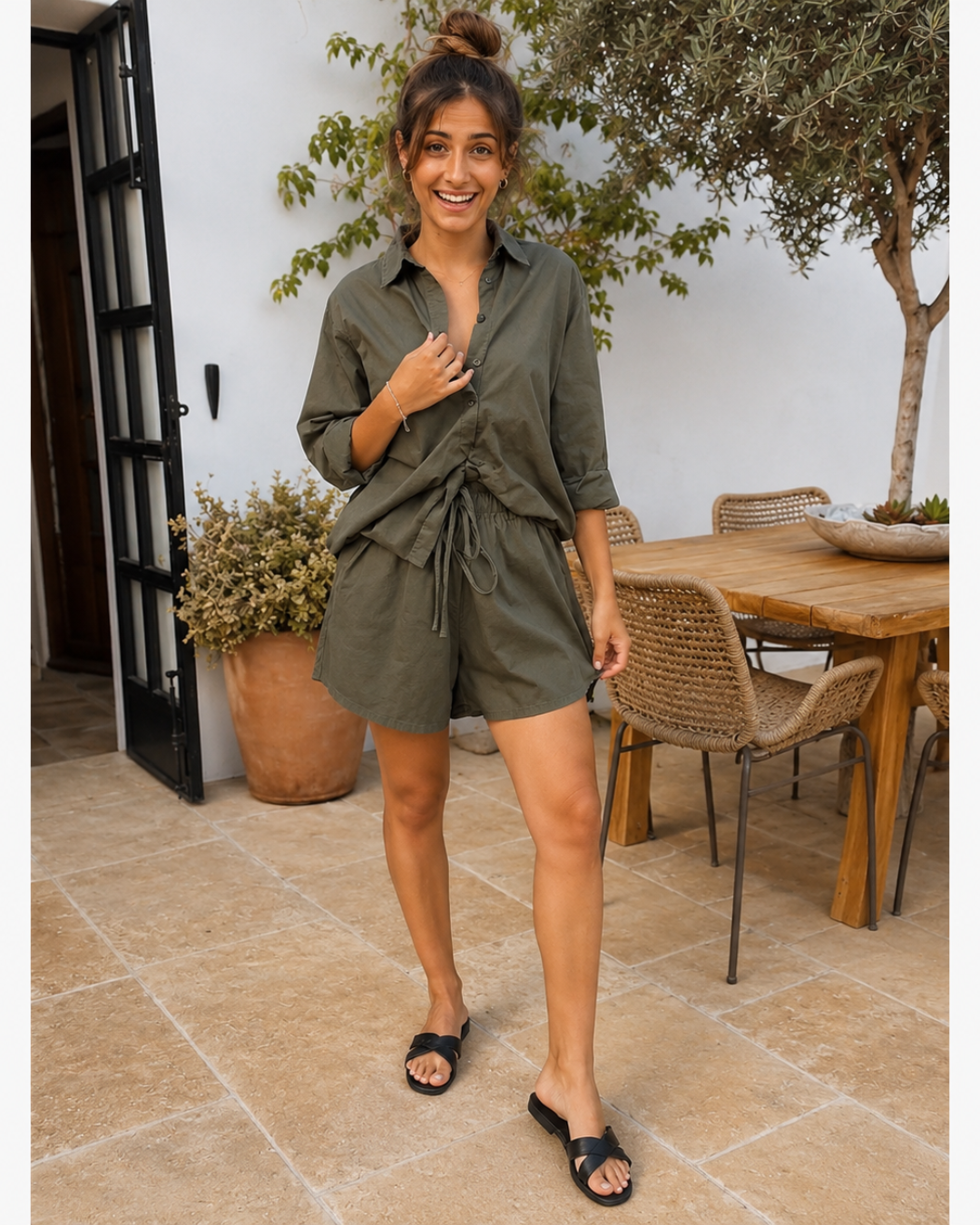 Conjunto de Camisa y Short con Cintura Ajustable®