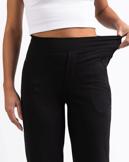 Pantalón de Corte Recto y Alta Elasticidad para Mujer