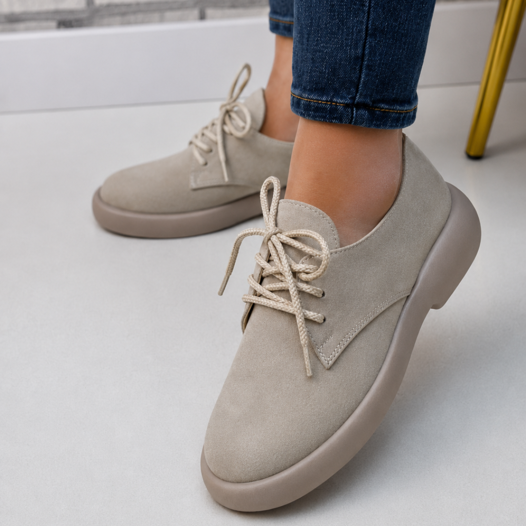 Zapatos de Gamuza con Suela Confort