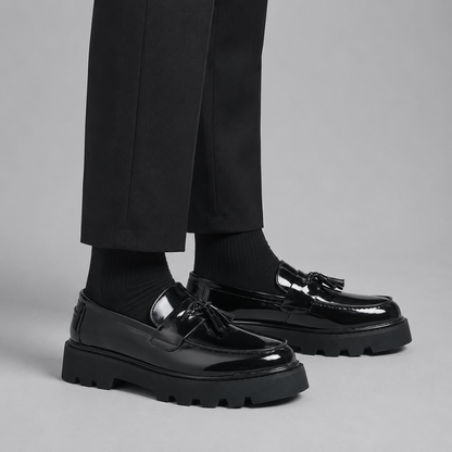 Mocasines de charol con borlas y suela Track®