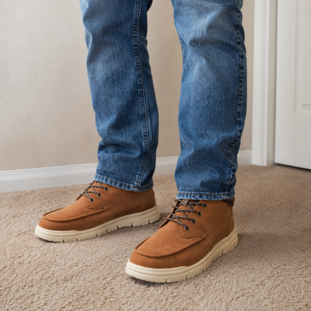 Botines Casuales de Hombre con Cordones y Suela Ligera®