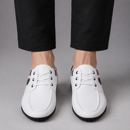 Zapatos Informales con Cordones y Costuras Visibles