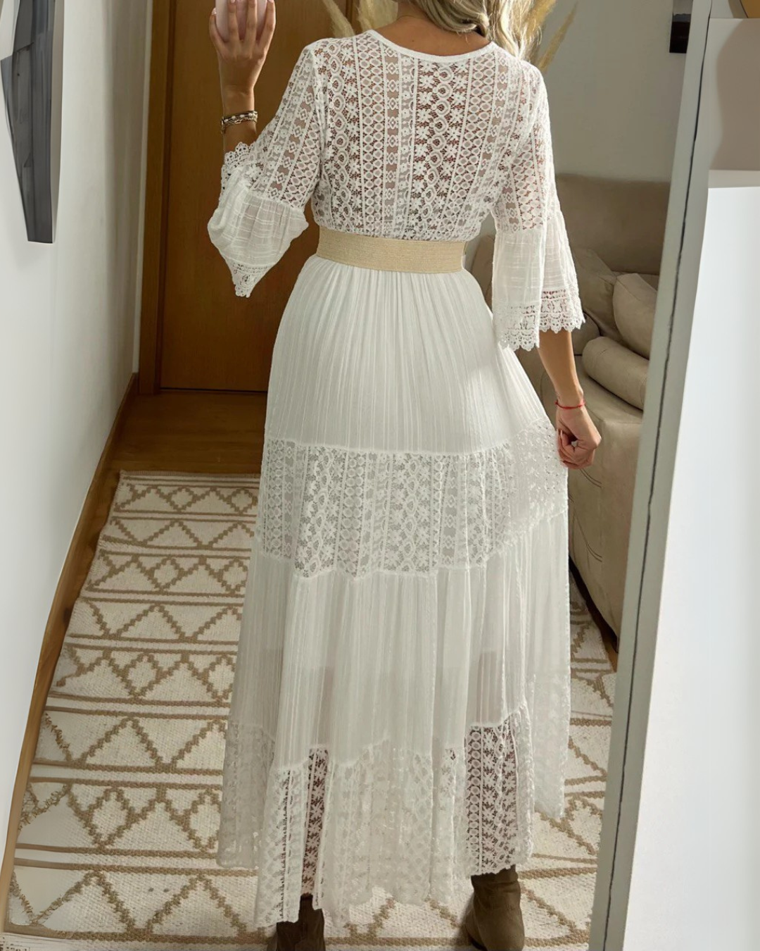 Vestido Largo de Encaje Mary