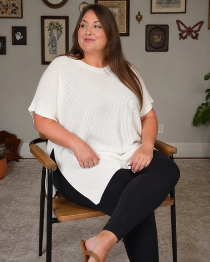 Blusa Oversize Acanalada de Caída Suave®