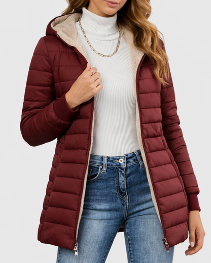 Abrigo de Invierno Forrado con Silueta Estilizada y Confort Térmico para Mujer®