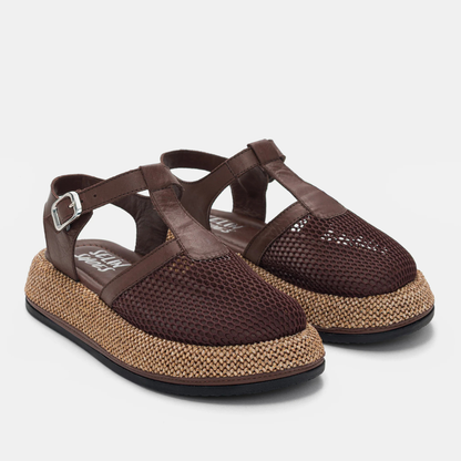 Sandalias con Tira en T y Panel de Rejilla®