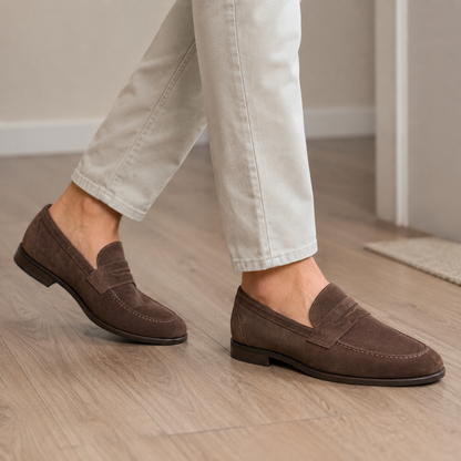 Mocasines de Hombre con Acabado Terciopelado y Diseño Clásico®