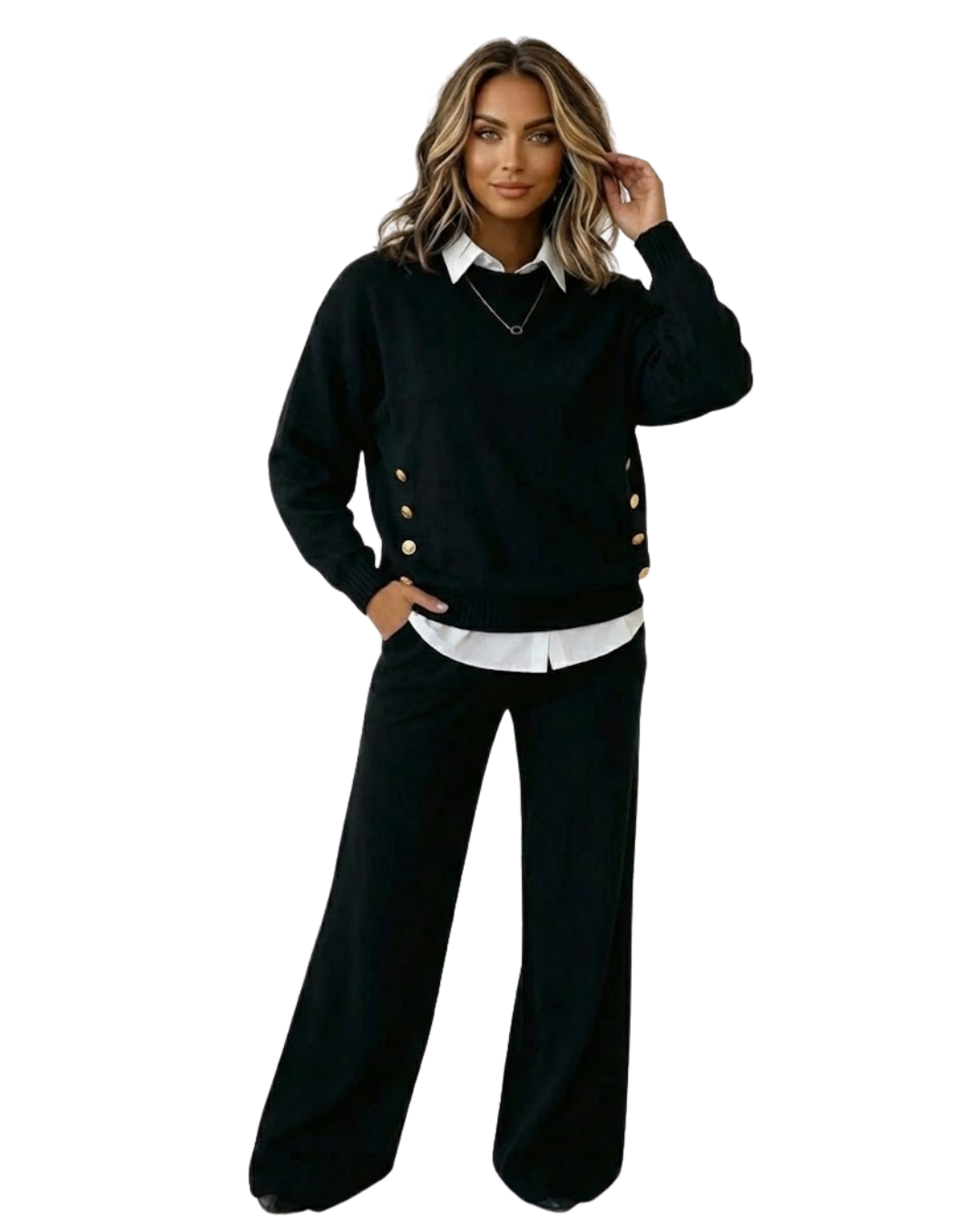Conjunto de camiseta y pantalones para mujer