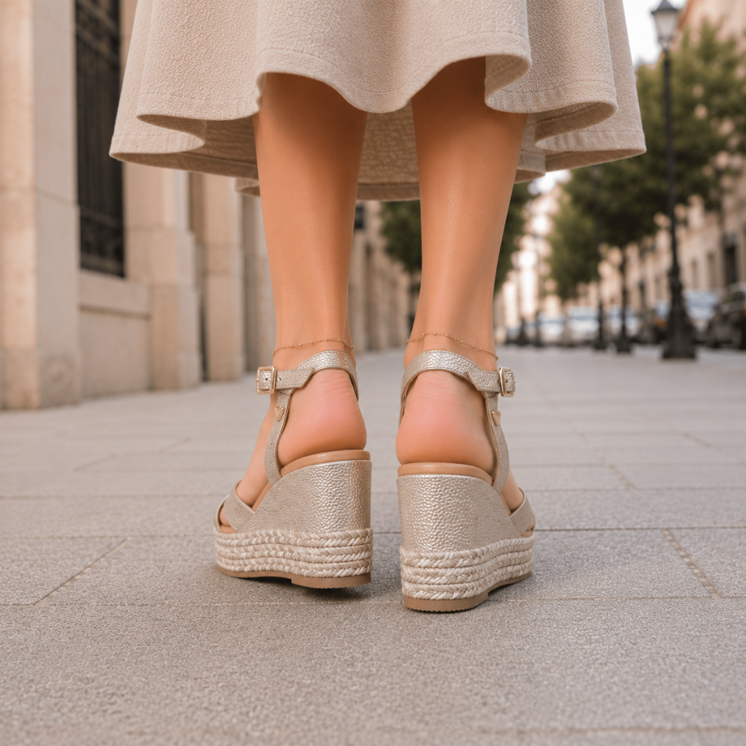 Sandalias de Cuña con Tiras Cruzadas®