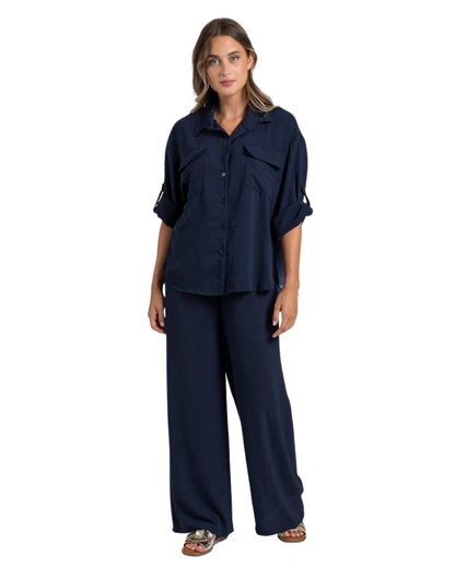 Conjunto de Corte Holgado con Tela Texturizada para Mujer®