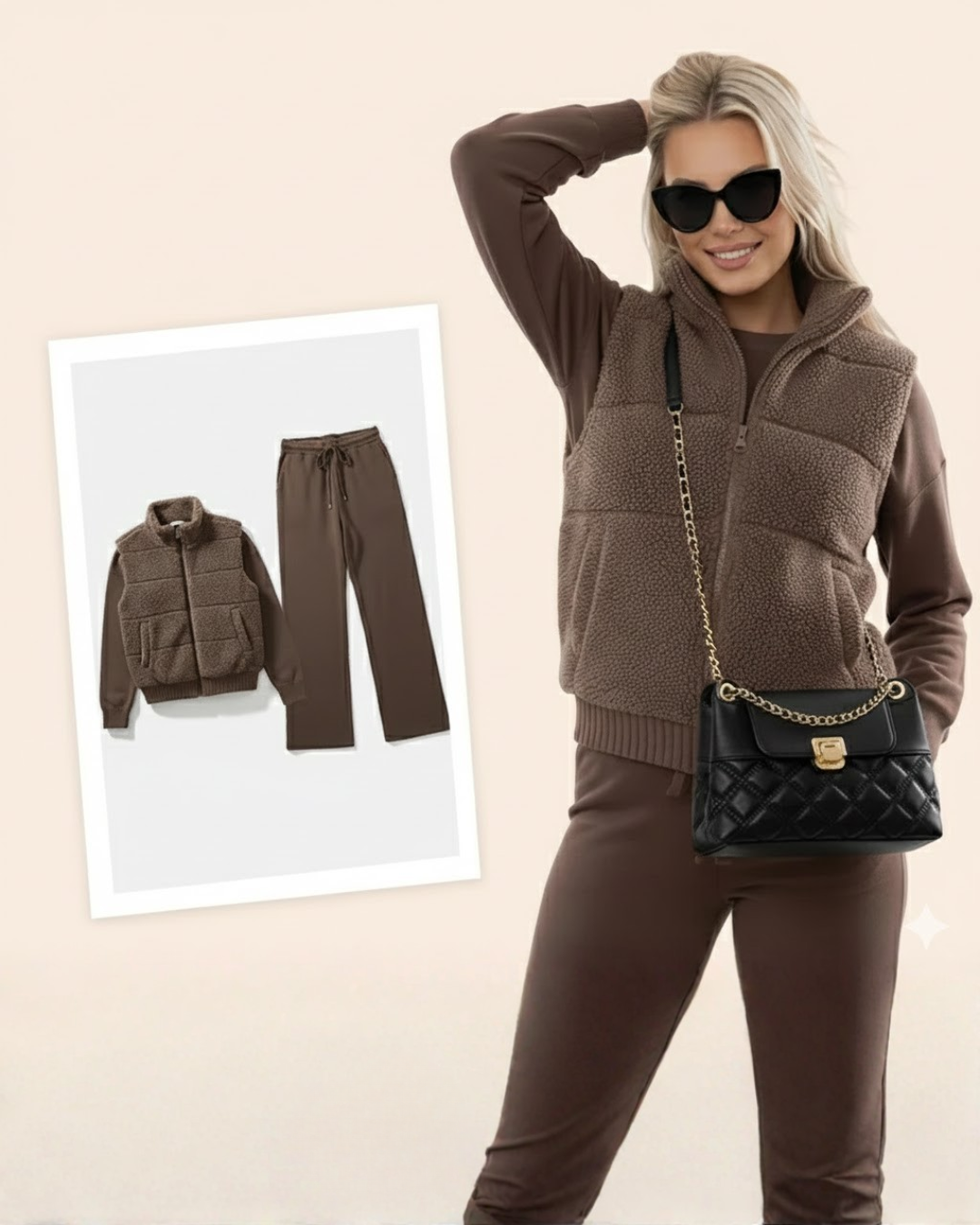 Conjunto de Punto de Lujo de 3 Piezas para Máxima Comodidad Para Mujer