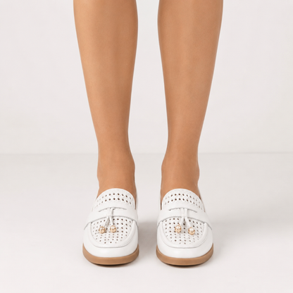 Mocasines en Piel Perforados