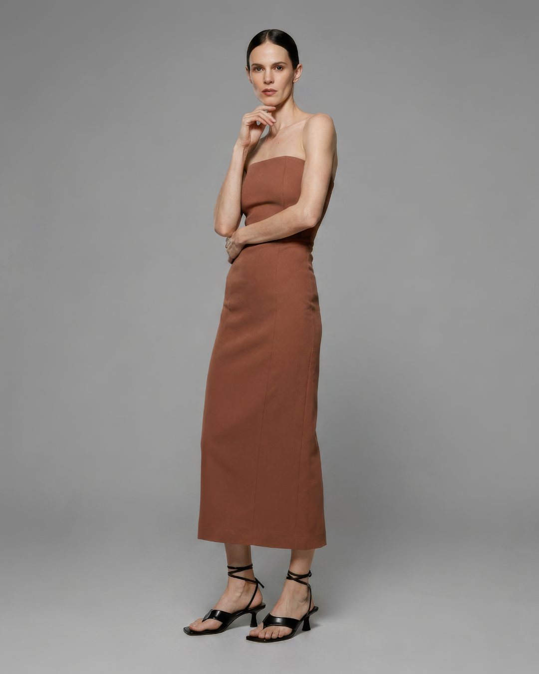 Vestido Midi Acanalado