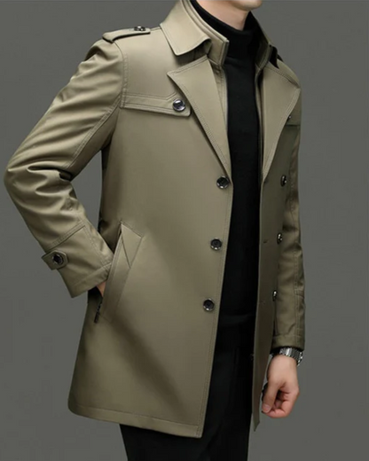 Chaqueta Clásica de Longitud Media con Forro Desmontable para Hombre®