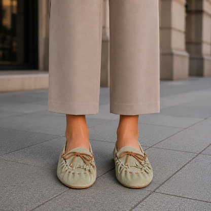 Mocasines Planos con Cordón Decorativo