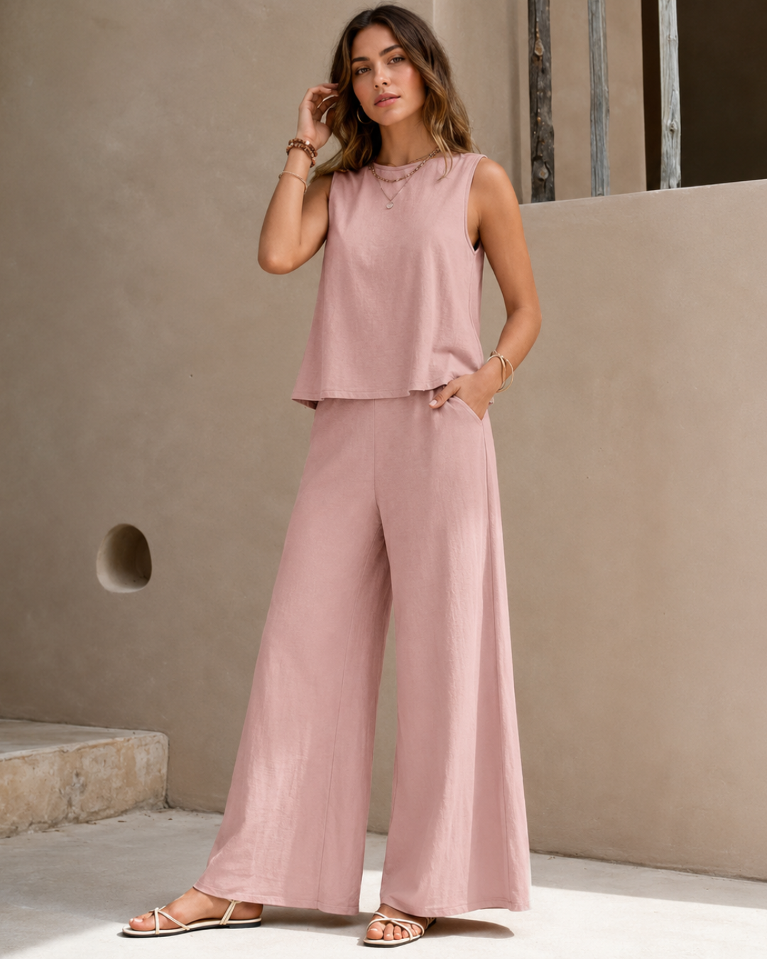 Conjunto Ligero de Top y Pantalón Ancho®