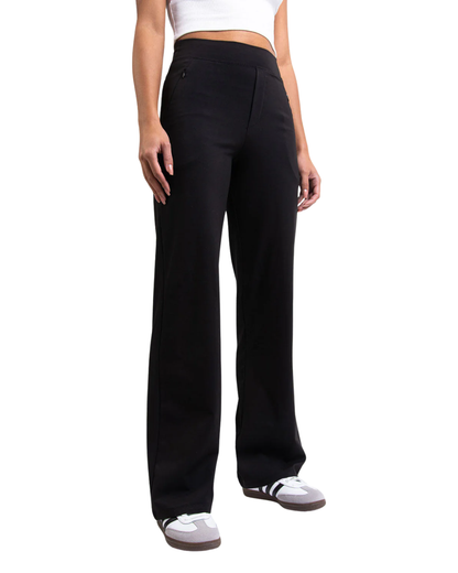 Pantalón de Corte Recto y Alta Elasticidad para Mujer