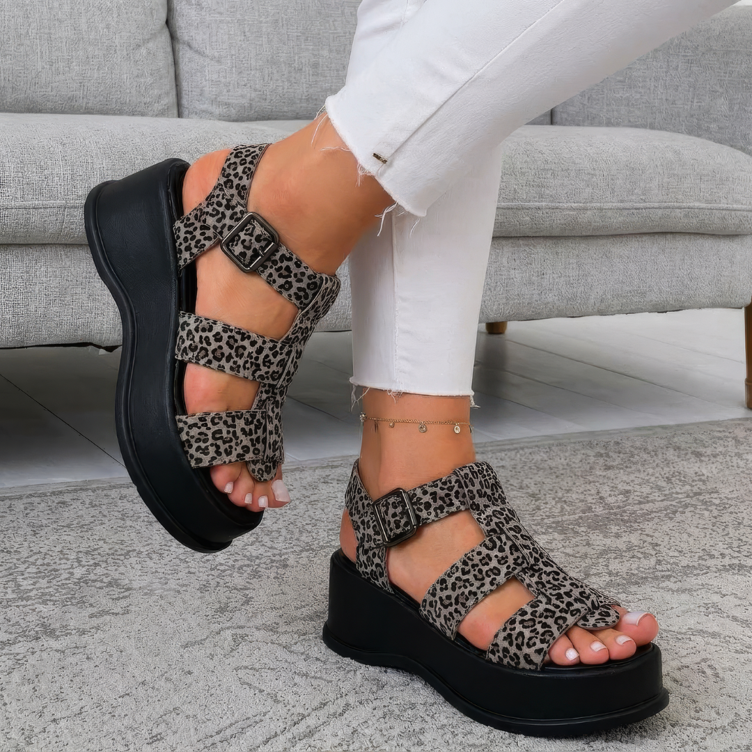 Sandalias con Estampado Animal®