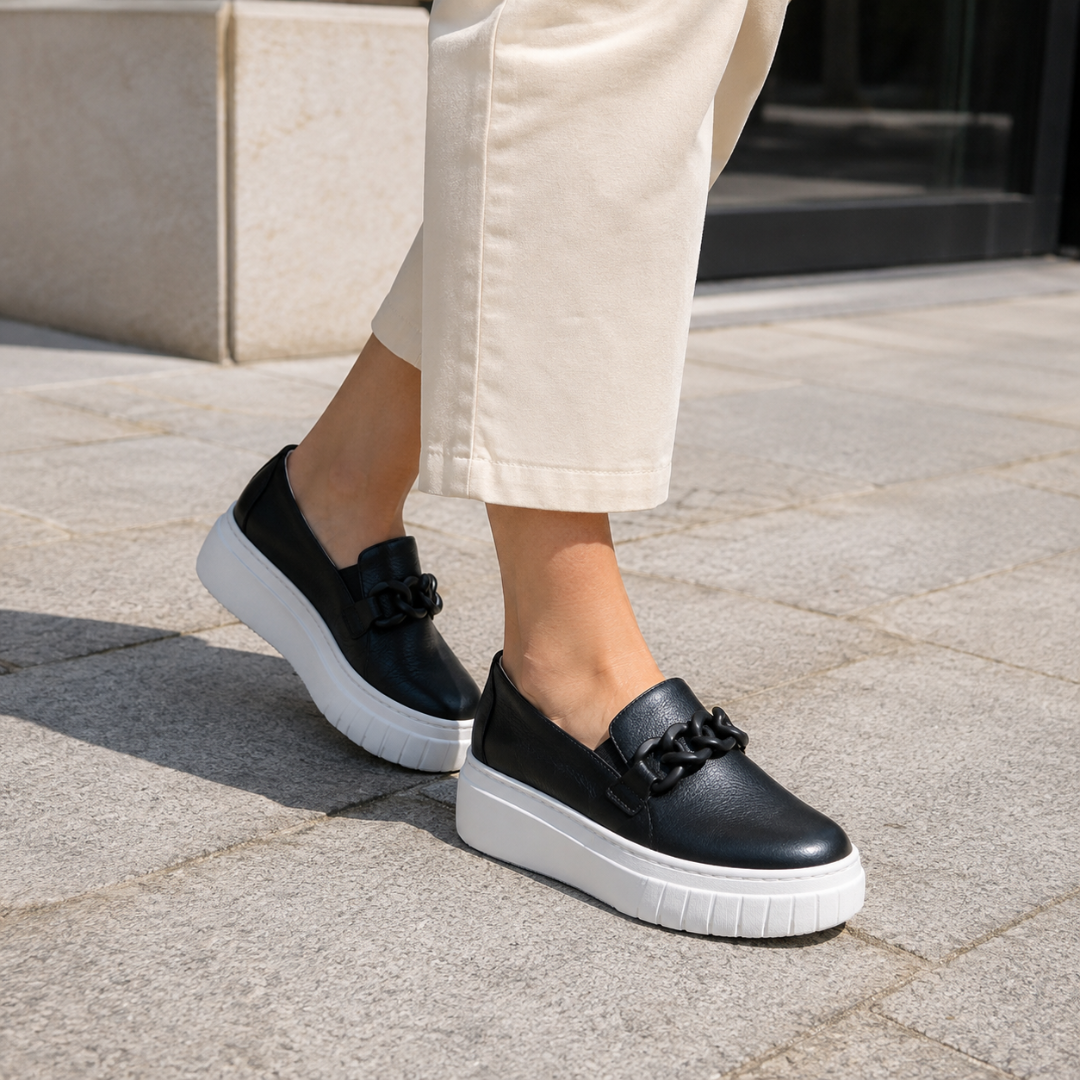 Mocasines Slip-On con Cadena y Suela Elevada®
