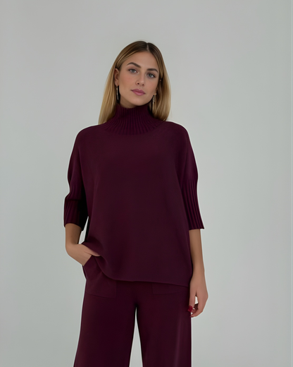 Conjunto de Punto Cuello Alto Para Mujer®