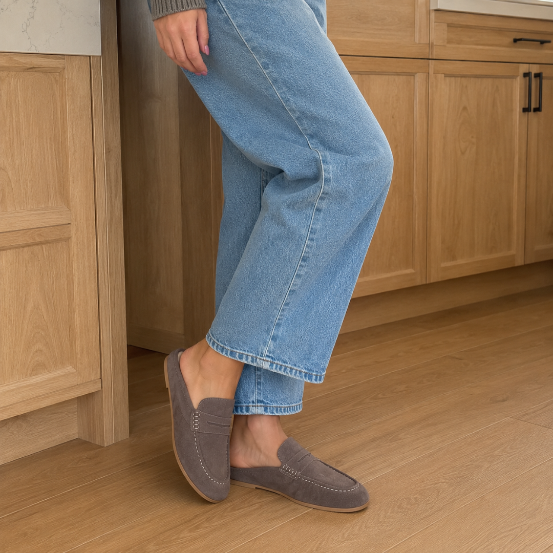 Mocasines Mule Efecto Ante con Calce Fácil®