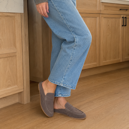Mocasines Mule Efecto Ante con Calce Fácil®