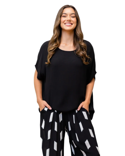 Blusa Canadá de Corte Relajado y Caída Elegante