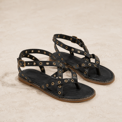 Sandalias Planas con Tiras Cruzadas y Tachuelas®