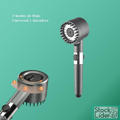 Cabezal para Ducha de alta presión con masaje y triple ajuste de flujo®