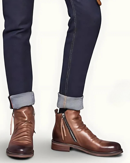 Botines Vintage con Cremallera para Hombre®