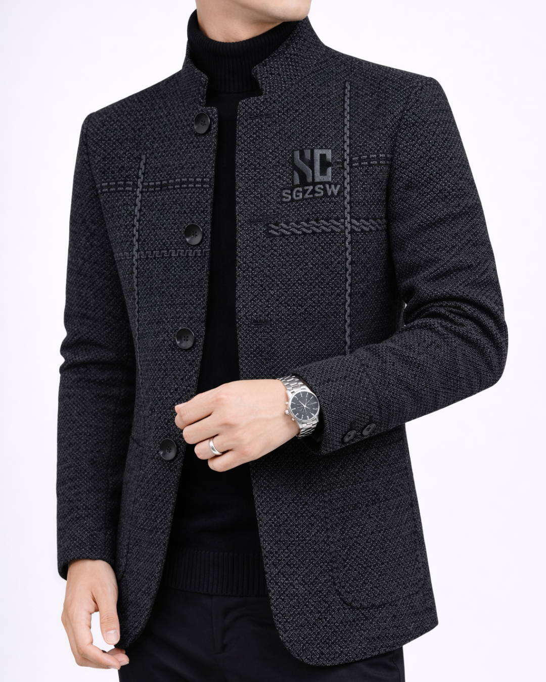 Abrigo Elegante con Forro Polar para Hombre