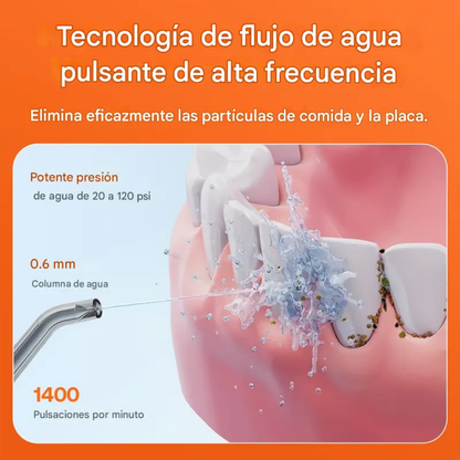 Irrigador dental portátil e inalámbrico