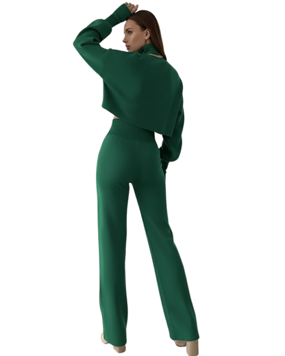 Conjunto de dos piezas de top de cuello alto para mujer®