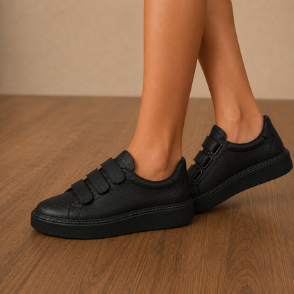 Zapatillas de Piel con Velcro