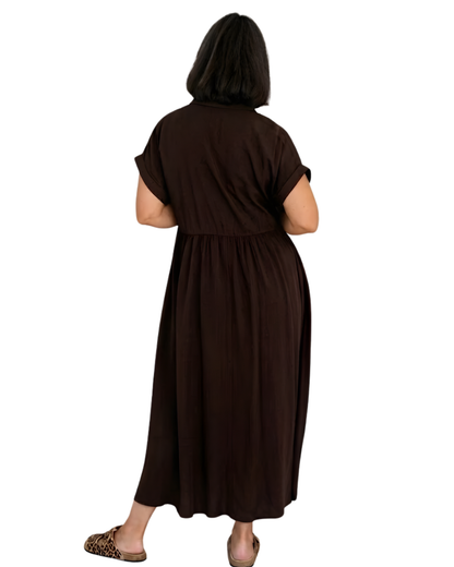 Vestido Roma Fluido con Escote en V