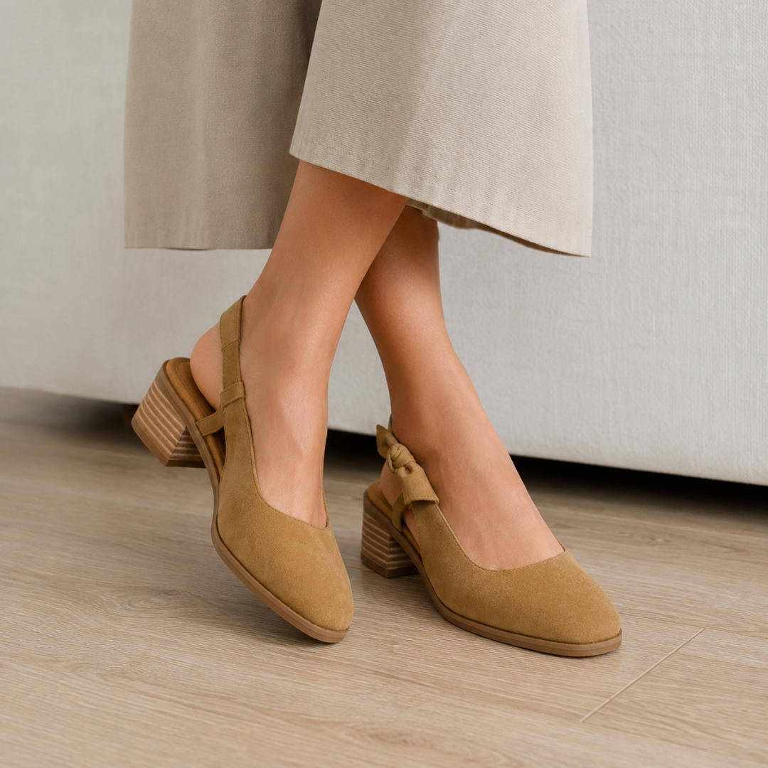 Zapatos de Tacón Bajo y Estable con Lazo Lateral®