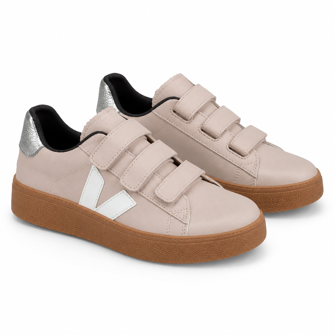 Zapatillas de Piel con Cierre Adhesivo®
