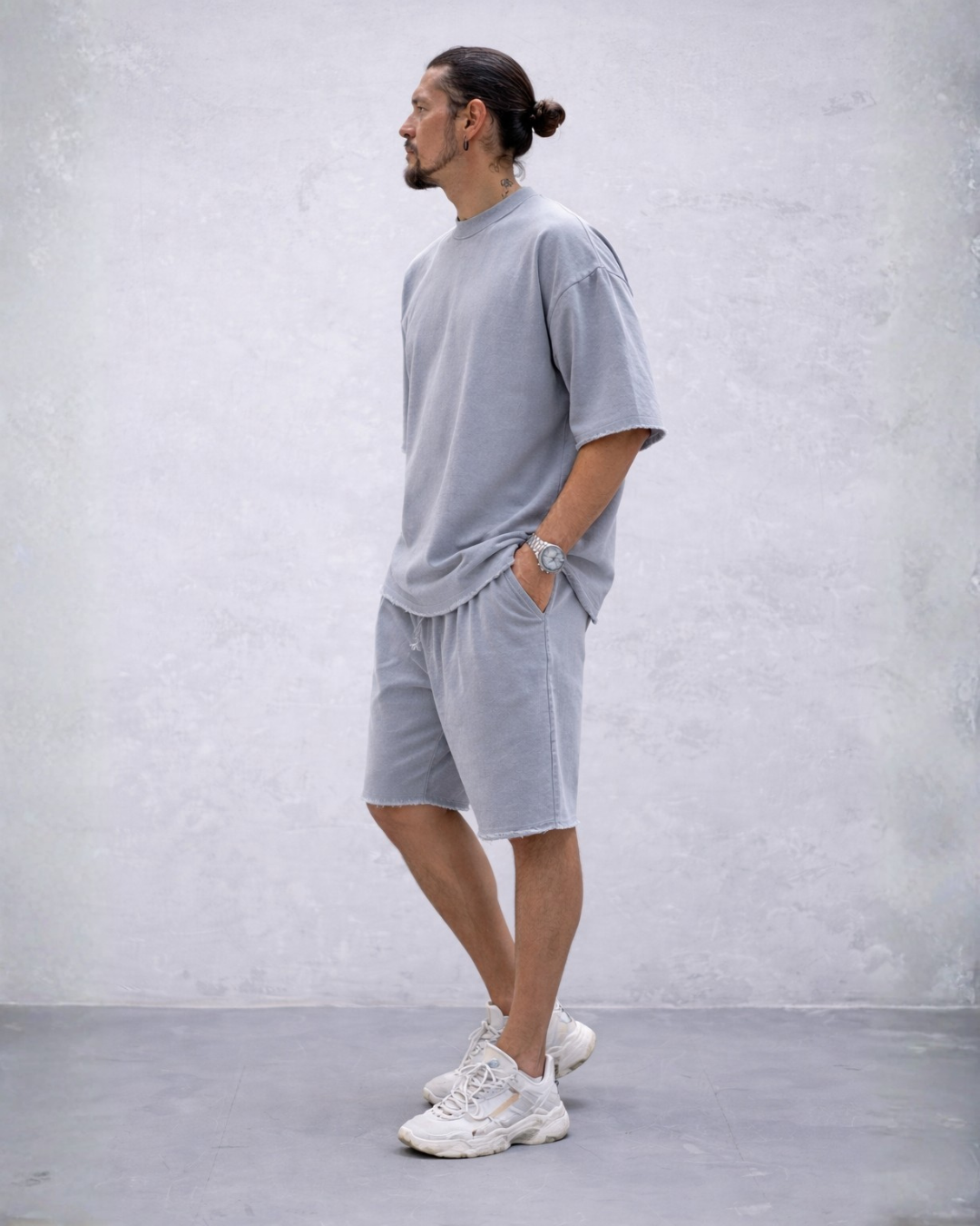 Conjunto Casual de Dos Piezas en Algodón para Hombre