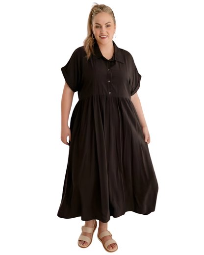 Vestido Roma Fluido con Escote en V
