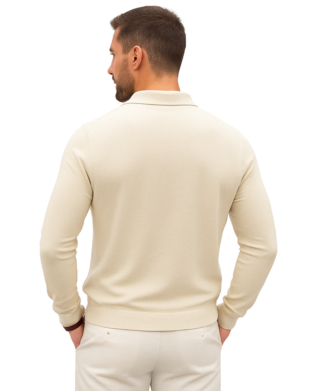 Polo clásico manga larga de punto para hombre®
